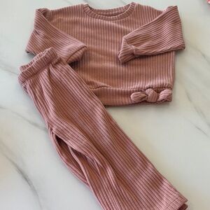 George Kids Matching Set in Dusty Rose